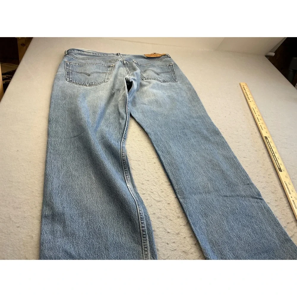 Levi's Y2K 501 Original Fit Button Fly Straight Leg Jeans Light Wash 38x32 Denim